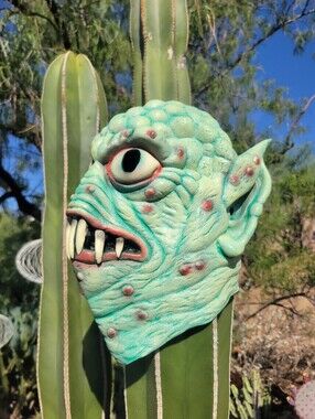 Scary Vintage Green Monster Mask